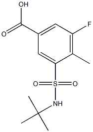3-[(tert-butylamino)sulfonyl]-5-fluoro-4-methylbenzoic acid Struktur