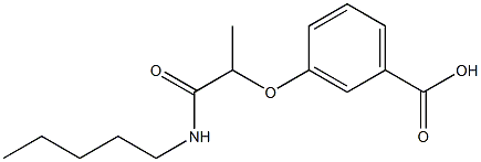 3-[1-(pentylcarbamoyl)ethoxy]benzoic acid Structure