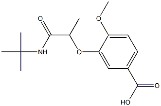 3-[1-(tert-butylcarbamoyl)ethoxy]-4-methoxybenzoic acid 结构式