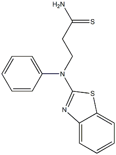 3-[1,3-benzothiazol-2-yl(phenyl)amino]propanethioamide