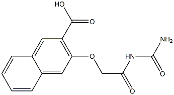 3-[2-(carbamoylamino)-2-oxoethoxy]naphthalene-2-carboxylic acid 结构式