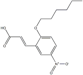 3-[2-(hexyloxy)-5-nitrophenyl]prop-2-enoic acid 结构式