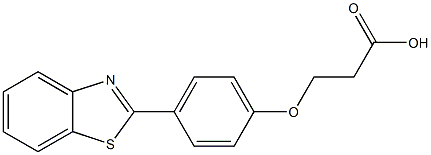 3-[4-(1,3-benzothiazol-2-yl)phenoxy]propanoic acid Struktur