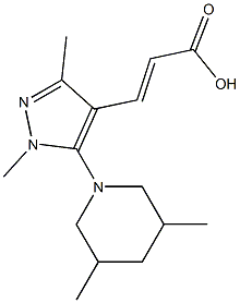 3-[5-(3,5-dimethylpiperidin-1-yl)-1,3-dimethyl-1H-pyrazol-4-yl]prop-2-enoic acid