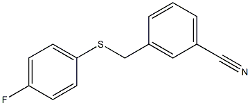 3-{[(4-fluorophenyl)sulfanyl]methyl}benzonitrile Struktur