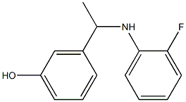 3-{1-[(2-fluorophenyl)amino]ethyl}phenol Struktur
