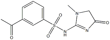 3-acetyl-N-(1-methyl-4-oxo-4,5-dihydro-1H-imidazol-2-yl)benzene-1-sulfonamide