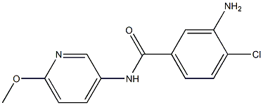 3-amino-4-chloro-N-(6-methoxypyridin-3-yl)benzamide Structure
