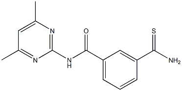 3-carbamothioyl-N-(4,6-dimethylpyrimidin-2-yl)benzamide Structure