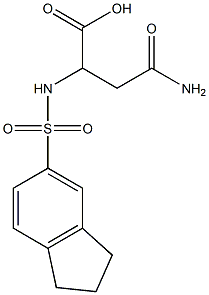 3-carbamoyl-2-(2,3-dihydro-1H-indene-5-sulfonamido)propanoic acid