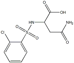 3-carbamoyl-2-[(2-chlorobenzene)sulfonamido]propanoic acid Struktur
