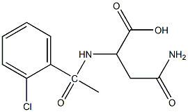 3-carbamoyl-2-[1-(2-chlorophenyl)acetamido]propanoic acid Structure