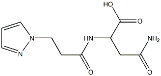 3-carbamoyl-2-[3-(1H-pyrazol-1-yl)propanamido]propanoic acid Structure