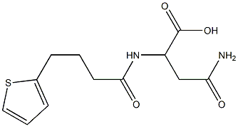3-carbamoyl-2-[4-(thiophen-2-yl)butanamido]propanoic acid Struktur