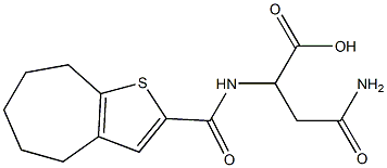 3-carbamoyl-2-{4H,5H,6H,7H,8H-cyclohepta[b]thiophen-2-ylformamido}propanoic acid