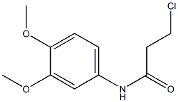 3-chloro-N-(3,4-dimethoxyphenyl)propanamide Structure