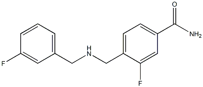 3-fluoro-4-({[(3-fluorophenyl)methyl]amino}methyl)benzamide Struktur