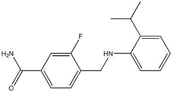 3-fluoro-4-({[2-(propan-2-yl)phenyl]amino}methyl)benzamide