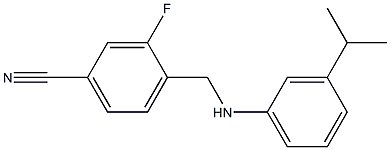 3-fluoro-4-({[3-(propan-2-yl)phenyl]amino}methyl)benzonitrile