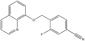 3-fluoro-4-[(quinolin-8-yloxy)methyl]benzonitrile