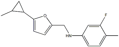  3-fluoro-4-methyl-N-{[5-(2-methylcyclopropyl)furan-2-yl]methyl}aniline