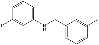 3-iodo-N-[(3-methylphenyl)methyl]aniline 结构式