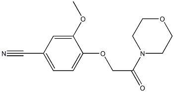 3-methoxy-4-[2-(morpholin-4-yl)-2-oxoethoxy]benzonitrile Struktur