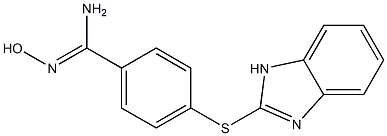 4-(1H-1,3-benzodiazol-2-ylsulfanyl)-N'-hydroxybenzene-1-carboximidamide Structure