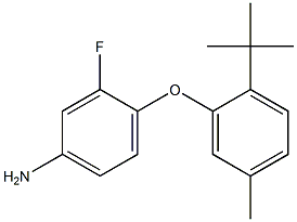 4-(2-tert-butyl-5-methylphenoxy)-3-fluoroaniline 结构式
