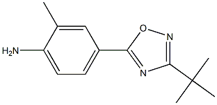 4-(3-tert-butyl-1,2,4-oxadiazol-5-yl)-2-methylaniline 结构式