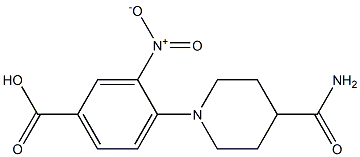 4-(4-carbamoylpiperidin-1-yl)-3-nitrobenzoic acid Struktur