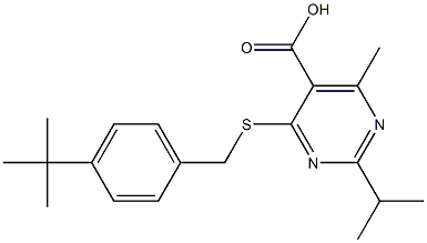 4-(4-tert-Butyl-benzylsulfanyl)-2-isopropyl-6-methyl-pyrimidine-5-carboxylic acid