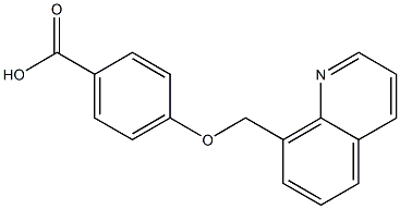 4-(quinolin-8-ylmethoxy)benzoic acid Struktur