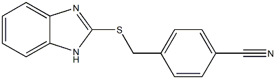4-[(1H-1,3-benzodiazol-2-ylsulfanyl)methyl]benzonitrile Struktur