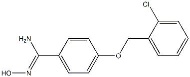 4-[(2-chlorobenzyl)oxy]-N'-hydroxybenzenecarboximidamide Struktur