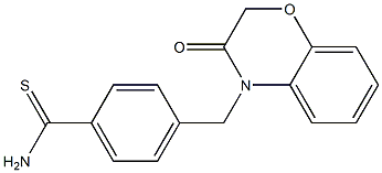 4-[(3-oxo-2,3-dihydro-4H-1,4-benzoxazin-4-yl)methyl]benzenecarbothioamide Struktur