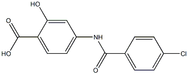 4-[(4-chlorobenzoyl)amino]-2-hydroxybenzoic acid Struktur