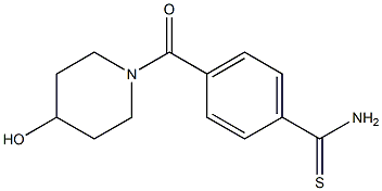 4-[(4-hydroxypiperidin-1-yl)carbonyl]benzenecarbothioamide Structure