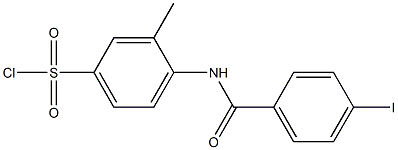 4-[(4-iodobenzene)amido]-3-methylbenzene-1-sulfonyl chloride