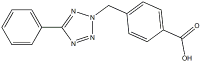 4-[(5-phenyl-2H-1,2,3,4-tetrazol-2-yl)methyl]benzoic acid Structure