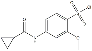 4-[(cyclopropylcarbonyl)amino]-2-methoxybenzenesulfonyl chloride 结构式
