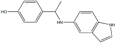 4-[1-(1H-indol-5-ylamino)ethyl]phenol Structure