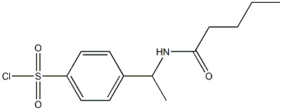 4-[1-(pentanoylamino)ethyl]benzenesulfonyl chloride Structure