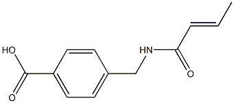 4-{[(2E)-but-2-enoylamino]methyl}benzoic acid Struktur