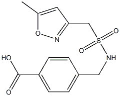 4-{[(5-methyl-1,2-oxazol-3-yl)methane]sulfonamidomethyl}benzoic acid Structure