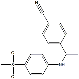 4-{1-[(4-methanesulfonylphenyl)amino]ethyl}benzonitrile Structure