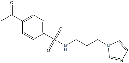 4-acetyl-N-[3-(1H-imidazol-1-yl)propyl]benzene-1-sulfonamide Structure