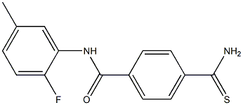 4-carbamothioyl-N-(2-fluoro-5-methylphenyl)benzamide