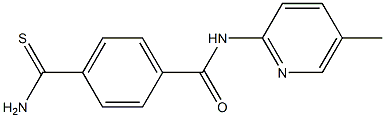 4-carbamothioyl-N-(5-methylpyridin-2-yl)benzamide Struktur