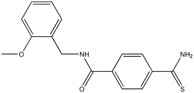 4-carbamothioyl-N-[(2-methoxyphenyl)methyl]benzamide Struktur